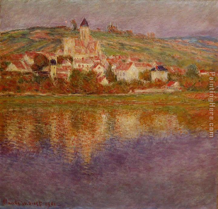 Vetheuil Pink Effect painting - Claude Monet Vetheuil Pink Effect art painting